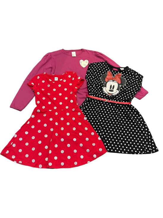 Disney Other - **Bundle** Girls Dresses Size M Minnie Mouse /Polka-Dot Gap/ Pink Heart